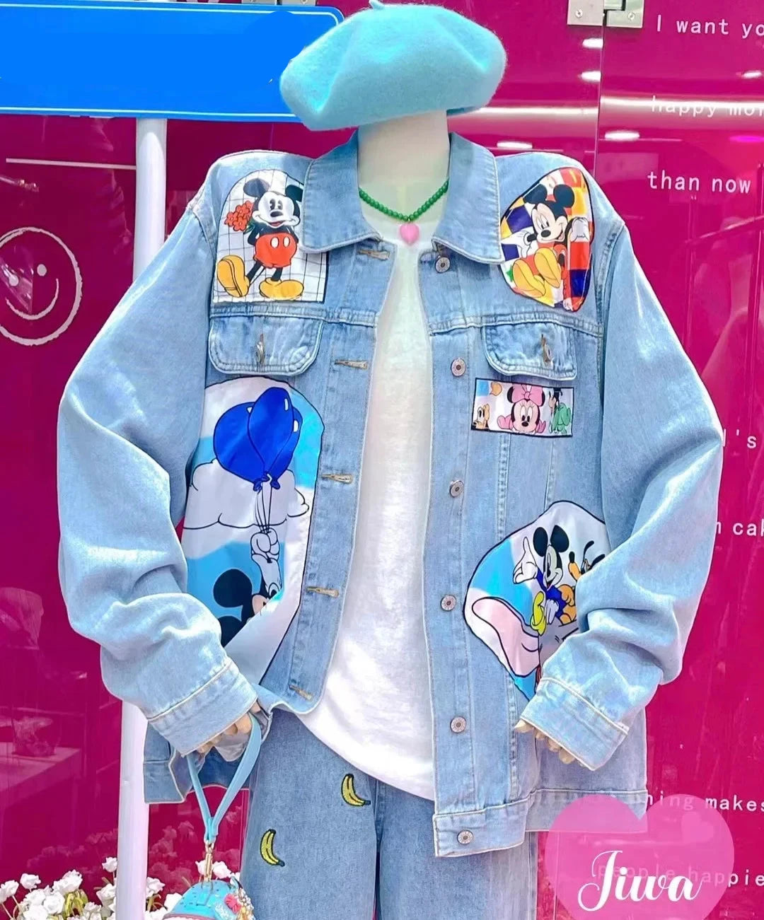 Cartoon Loose Oversize Denim Jacket