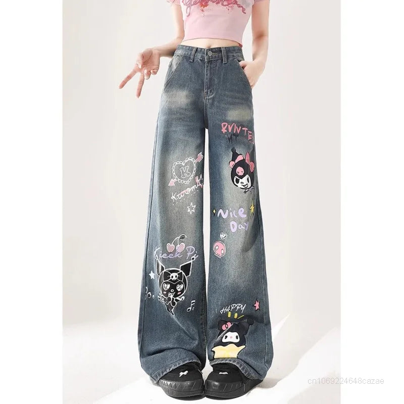 Sanrio Kuromi Streetwear Jeans